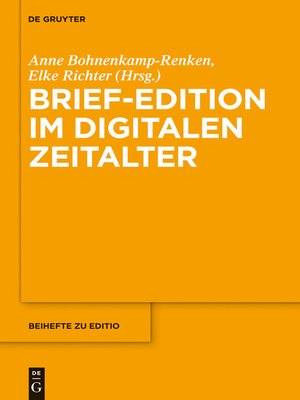 cover image of Brief-Edition im digitalen Zeitalter